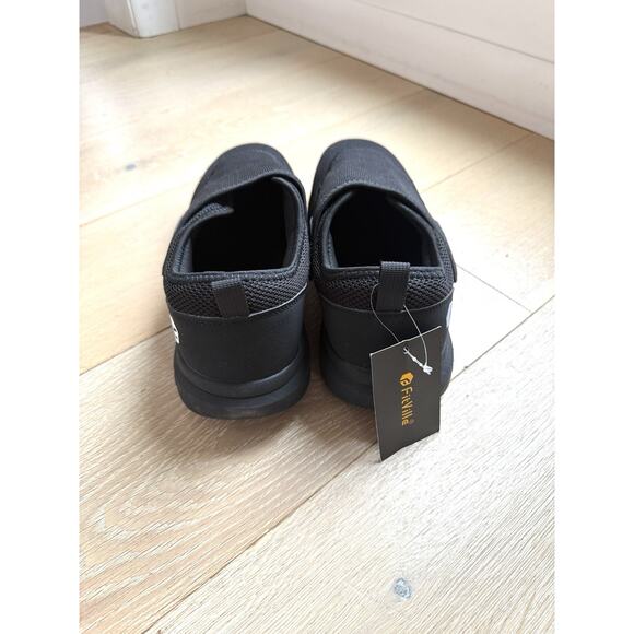 Fitville Mens Marca Black Knit Orthopedic Diabetic Walking Shoes Size 10.5 EW - Picture 3 of 9